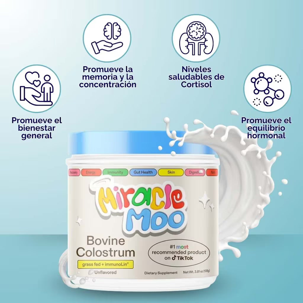 🥛 Calostro en polvo, Miracle Moo,💦 fortalece tu sistema inmune
