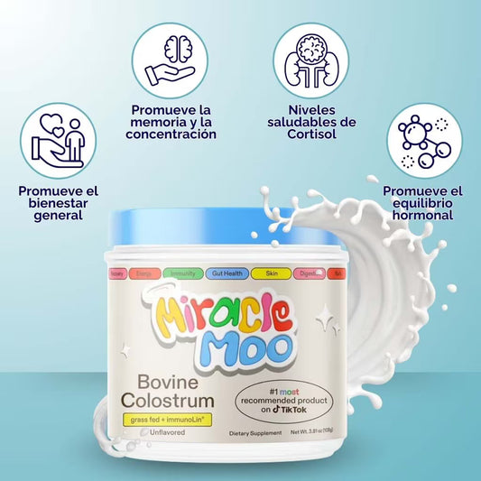 🥛 Calostro en polvo, Miracle Moo,💦 fortalece tu sistema inmune